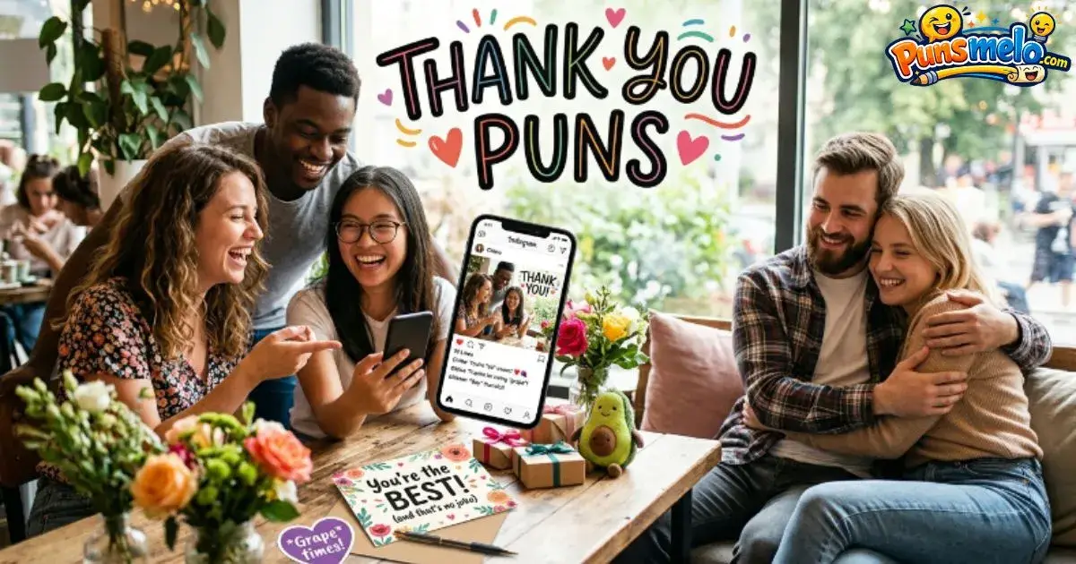 Thank You Puns for Friends, Love & Social Media