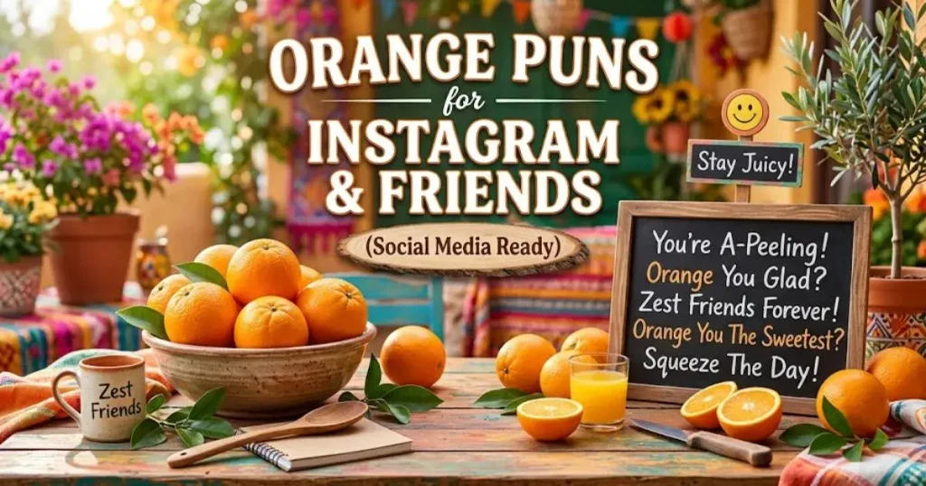 Orange Puns for Instagram & Friends (Social Media Ready)